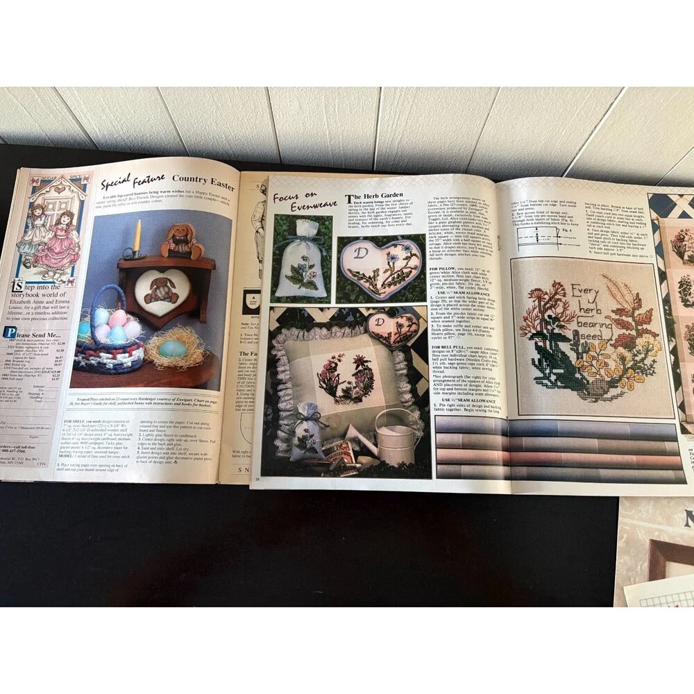 Vintage 1980s Cross Stitch Pattern Booklets Magazines Lot of 13 Needlework